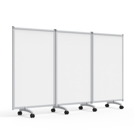 Luxor 3-Panel Mobile Magnetic Whiteboard Room Divider MB9152WW
